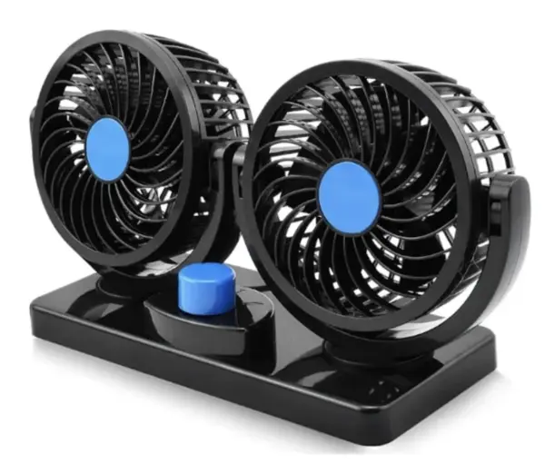 Ventilator Auto Dublu Alimentare La Priza Masinii De 12V Foarte Silentios 2 Trepte De Viteza