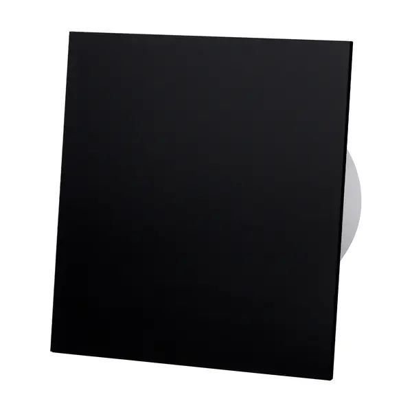 - Ventilator baie dRim Ø100 S, Super Silent, Debit 93 m3/h, Panou plexi schimbabil, clapeta antiretur, Garantie 2 ani, Black Negru