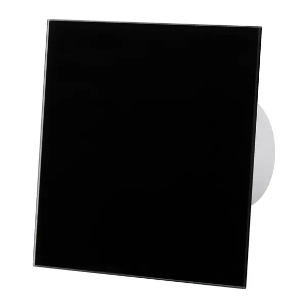 - Ventilator baie dRim Ø125 TS, Super Silent, Timer, Debit 140 m3/h, Panou sticla schimbabil, clapeta antiretur, Garantie 2 ani, Black Negru