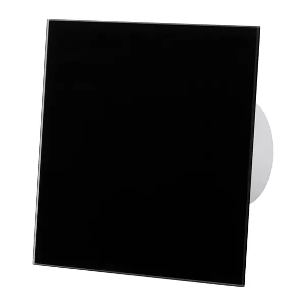 ventilator baie drim o100 s, super silent, debit 93 m3/h, panou sticla schimbabil, clapeta antiretur, garantie 2 ani, black neg