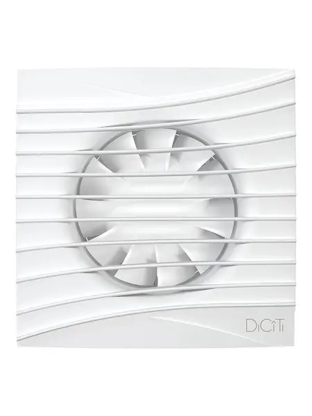 ventilator baie silent 5c matt white, super silent, clapeta antiretur, motor long life 40000h, debit 180mc/h, o125mm, matt whit