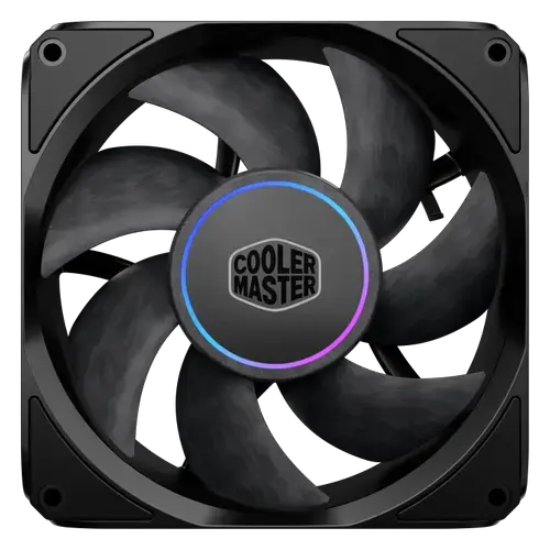 Ventilator CoolerMaster Masterfan M120 ARGB, 0-2300 RPM, 75.2 CFM, 5.4 mmH2O, 4-Pin PWM (Negru)