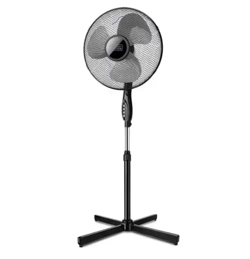 Ventilator cu picior Black & Decker BXEFP41E, 40 W, Functie oscilatie, 3 trepte de viteza, H 125 cm (Negru)