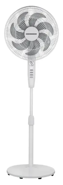 Ventilator cu picior Heinner HSF-M750M-WH, 50W, 7 palete, timer: 2h, control mecanic, functie oscilatie 85°, 3 trepte de viteza, inaltime ajustabila, inaltime max 130cm (Alb)