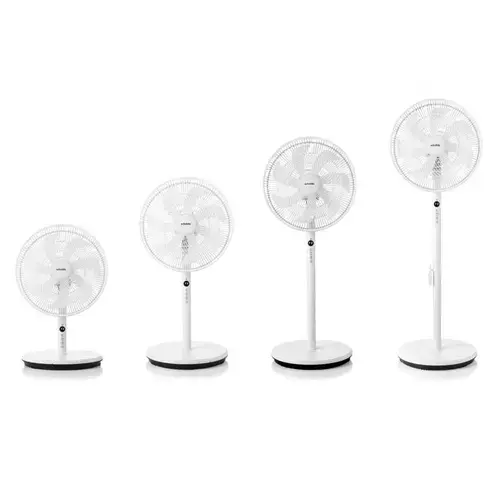 Ventilator cu picior Livoo CSUS500DT, 45W, inaltime reglabila, diametru 35cm, 7 lame, 3 viteze, oscilatie, afisaj led, cronometru, telecomanda, Alb