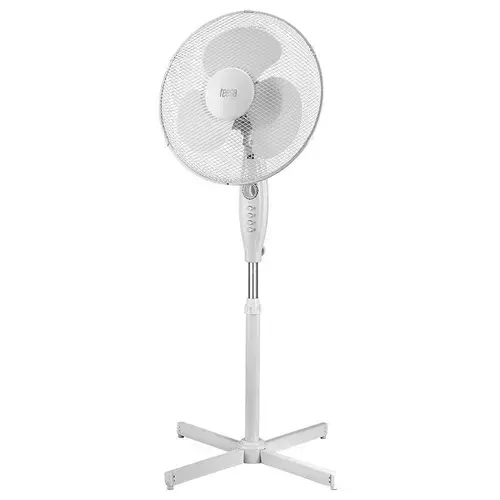 Ventilator cu picior Teesa TSA8021, 3 viteze, 45W, 125cm, temporizator (Alb)