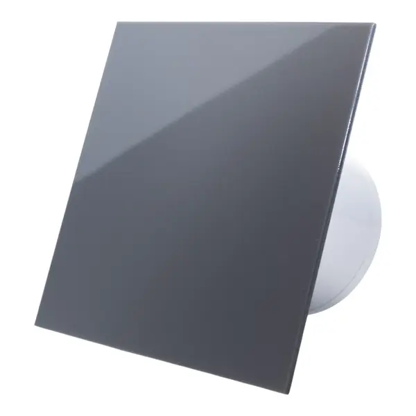 - Ventilator de baie Ecovent DECORA, Ø100, Super Silent, Panou Plexiglas schimbabil, Clapeta antiretur, Debit 93 m3/h, Garanție 5 ani, Gri