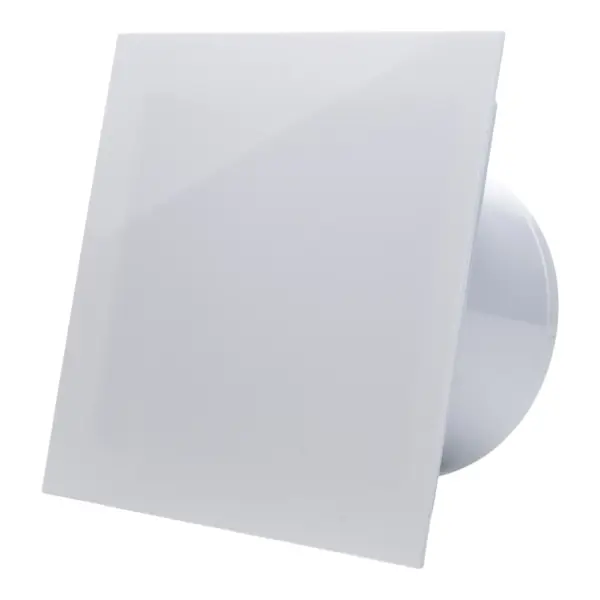 - Ventilator de baie Ecovent DECORA, Ø100, Super Silent, Panou Plexiglas schimbabil, Clapeta antiretur, Debit 93 m3/h, Garanție 5 ani, Alb