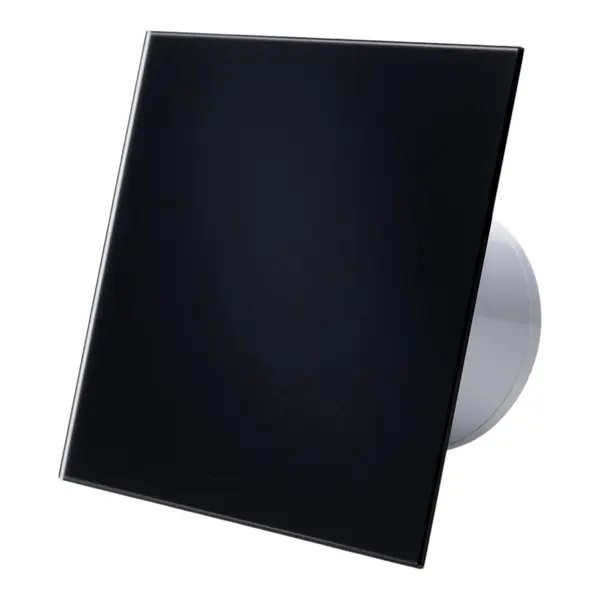 ventilator de baie ecovent decora smart, o125, super silent, senzor umiditate, timer, panou sticla, clapeta antiretur, debit