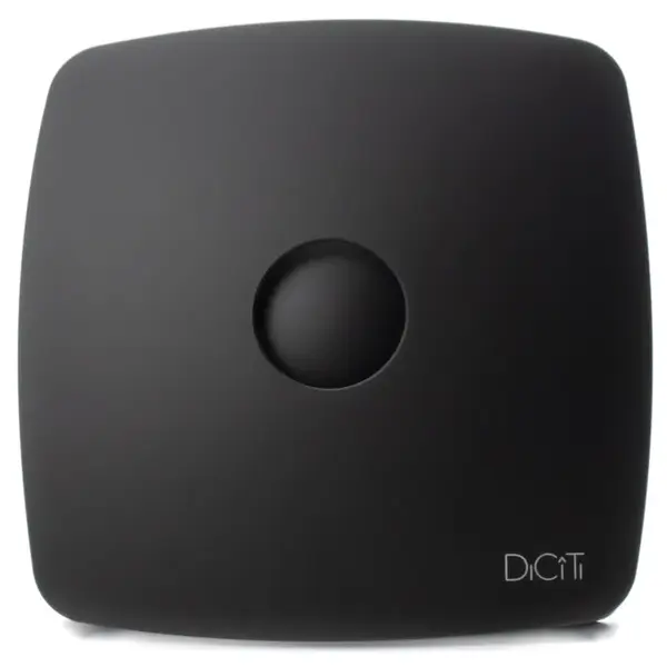 - Ventilator de baie Rio 4C Matt Black Debit 100 m3/h, Diametru Ø98, Clapeta antiretur, Matt Black