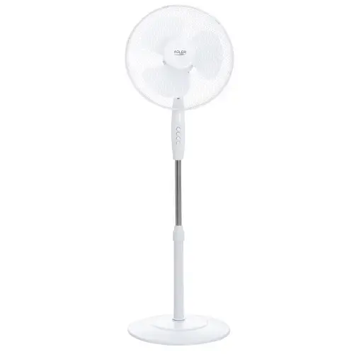 Ventilator de birou Adler AD 7323, diametru 23 cm, 45W, 3 setari de viteza, Unghi ajustabil, Alb