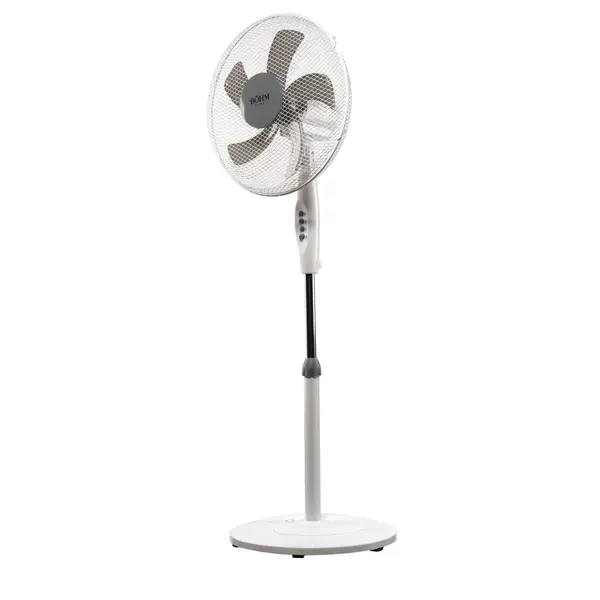 Ventilator de podea Bohm 16 , 50W, 3 viteze, Inaltime reglabila 125cm, Alb