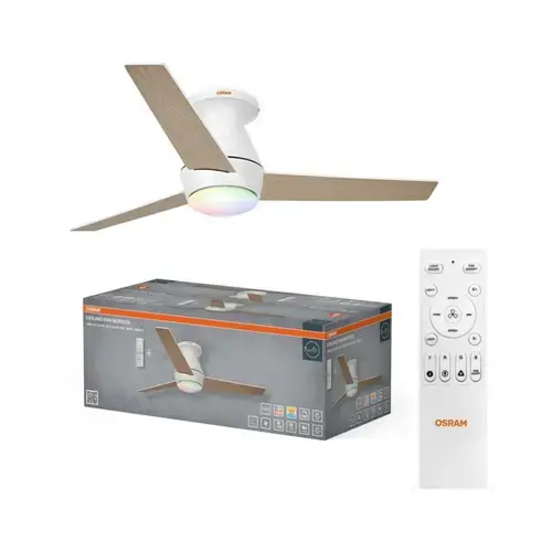 Ventilator de tavan Osram 38W CCTRGB, 6 trepte, telecomanda, IP20