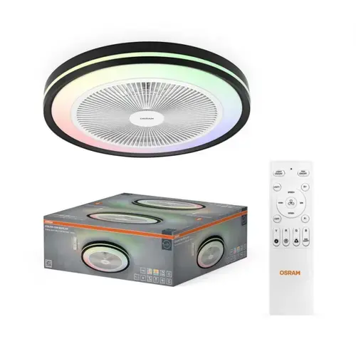 Ventilator de tavan Osram 490 43W CCTRGB, control telecomanda, culori RGB, dimabil