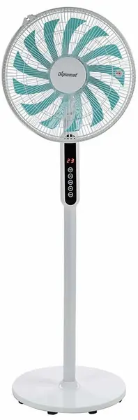 Ventilator Diplomat - DFX-535RC, 3 viteze, 40 cm, alb