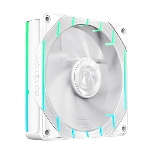 Ventilator Gamemax Tornado T12, iluminare aRGB, Reverse, 120mm (Alb)