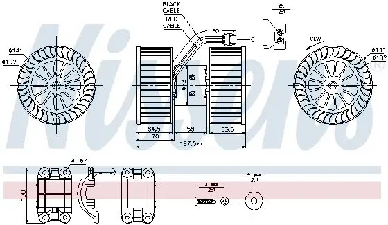 Ventilator habitaclu BMW Seria 3 (E46), X3 (E83) 1.6-3.2 intre 1997-2011