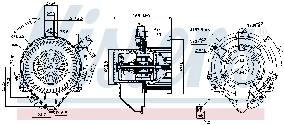 Ventilator habitaclu FIAT DOBLO, DOBLO CARGO, PUNTO 1.2-1.9D dupa 1999