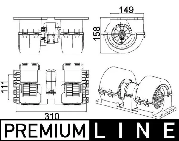 Ventilator, habitaclu MAHLE BEHR *** PREMIUM LINE *** AB 145 000P