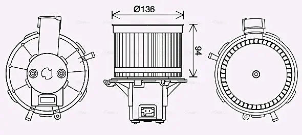 Ventilator habitaclu potrivit ABARTH 500 595 695, 500C 595C 695C; FIAT 500, 500 C, PANDA, PANDA HATCHBACK 0.9-Electric 09.03-