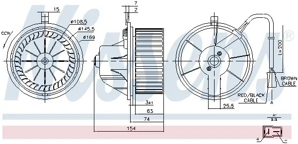 Ventilator habitaclu potrivit AUDI 80 B3, 80 B4, 90 B3, A4 B5, CABRIOLET B3, COUPE B3; VW PASSAT B3 B4, TRANSPORTER IV 1.4-2.9 06.86-06.03