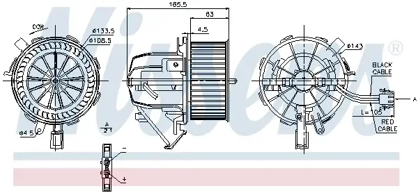 Ventilator habitaclu potrivit AUDI A4 ALLROAD B8, A4 B8, A5, Q5 1.8-4.2 06.07-05.17