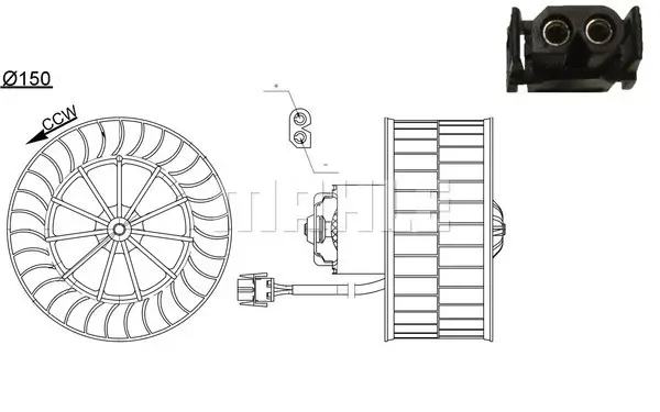 Ventilator habitaclu potrivit BMW Seria 3 (E36) 1.6-3.2 09.90-11.99