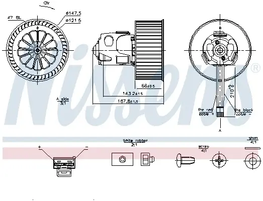Ventilator habitaclu potrivit BMW Seria 5 (F10), 5 (F11), 5 GRAN TURISMO (F07), 6 (F12), 6 (F13), 6 GRAN COUPE (F06), 7 (F01, F02, F03, F04); ROLLS-ROYCE DAWN, GHOST I, WRAITH 1.6-6.6 02.08-