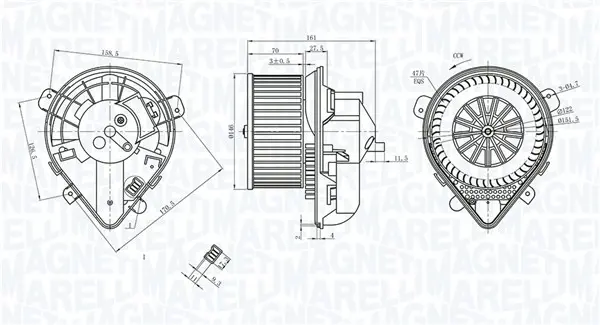 Ventilator habitaclu potrivit CITROEN EVASION, JUMPY I; PEUGEOT 806 1.9D 2.0 2.0D 06.94-12.06