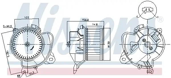 Ventilator habitaclu potrivit FIAT DOBLO, DOBLO CARGO, FIORINO, FIORINO MINIVAN, LINEA, QUBO, TIPO 1.3D-2.0D 10.06-