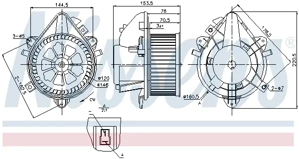 Ventilator habitaclu potrivit FIAT DOBLO, DOBLO MINIVAN, PUNTO 1.2-1.9D 09.99-