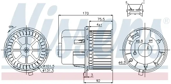 Ventilator habitaclu potrivit FORD TRANSIT, TRANSIT TOURNEO 2.0-3.2D 06.94-12.14