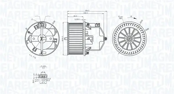Ventilator habitaclu potrivit LAND ROVER RANGE ROVER EVOQUE 2.0D 06.15-12.19