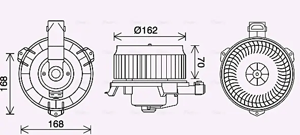 Ventilator habitaclu potrivit LEXUS GX; TOYOTA 4 RUNNER IV, LAND CRUISER PRADO 3.0D 4.0 4.7 11.01-12.10