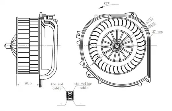 Ventilator habitaclu potrivit MERCEDES S (C140), S (C215), S (W140), S (W220) 2.8-6.0 02.91-03.06