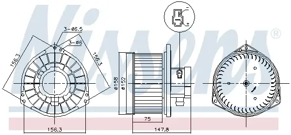 Ventilator habitaclu potrivit MITSUBISHI L200 TRITON, PAJERO SPORT II 2.5D-3.5 11.05-