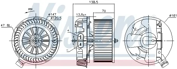Ventilator habitaclu potrivit RENAULT CLIO III 1.2-2.0 05.05-12.14