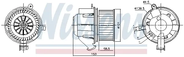 Ventilator habitaclu potrivit RENAULT ESPACE V, TWINGO III; SMART FORFOUR, FORTWO 0.9-Electric 07.14-