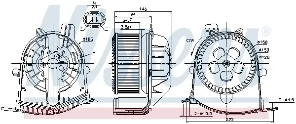 Ventilator habitaclu potrivit RENAULT GRAND SCENIC II, SCENIC II 1.4-2.0D 06.03-06.09