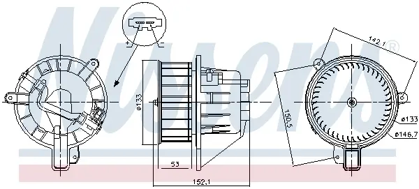 Ventilator habitaclu potrivit SEAT ARONA, IBIZA V; SKODA FABIA IV, KAMIQ, SCALA; VW POLO VI, TAIGO, T-CROSS 1.0-2.0 01.17-