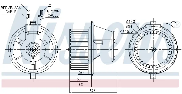 Ventilator habitaclu potrivit SEAT TOLEDO I; VW CORRADO, GOLF II, JETTA II 1.0-2.9 08.83-03.99