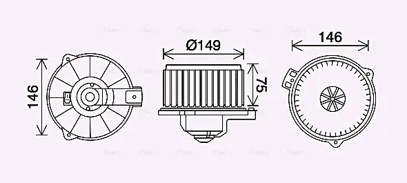 Ventilator habitaclu potrivit TOYOTA AVENSIS, CARINA E VI, COROLLA, COROLLA VERSO 1.4-2.4 04.92-03.09