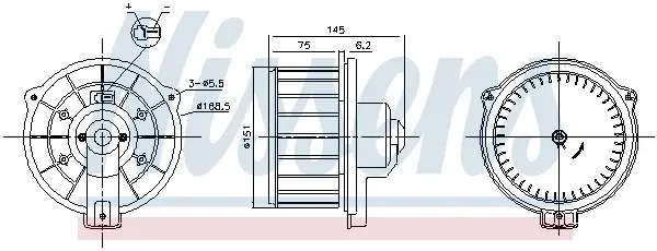 Ventilator habitaclu potrivit TOYOTA AVENSIS, CELICA, COROLLA, COROLLA VERSO, RAV 4 II 1.4-2.4 08.99-03.09