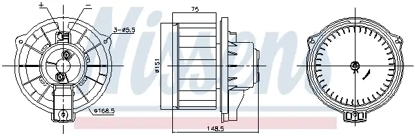 Ventilator habitaclu potrivit TOYOTA AVENSIS, COROLLA, COROLLA VERSO 1.4-2.4 10.01-03.09