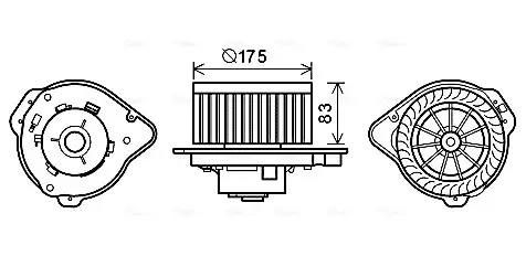 Ventilator habitaclu potrivit VOLVO C70 I, S70, V70 I, XC70 I 2.0-2.5D 12.95-08.07