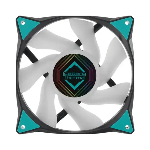 Ventilator Iceberg Thermal IceGale, iluminare ARGB, 120 mm, 2200 rpm (Albastru/Alb)