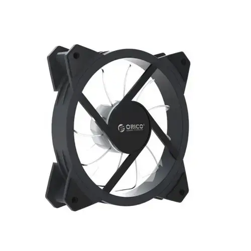 Ventilator Orico CSF-2SY-4P, 120mm, iluminare RGB (Negru)