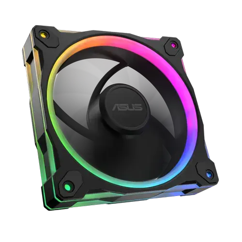 Ventilator PC Asus Prime MR120 ARGB, 12cm, 0-1600rpm, Sleeve Bearing, 58 cfm (Negru)