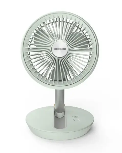 Ventilator pliabil HEINNER HMF-LC4000GR, 5 W, Autonomie 4 ore (15 ore putere minima), 4 viteze (Alb)