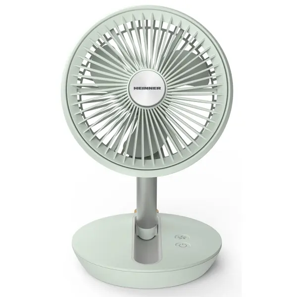 Ventilator pliabil reincarcabil Heinner HMF-LC4000GR, 5W, 4 trepte viteza, 4000 mAh, Autonomie 15h, Control digital, Alb